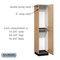 Salsbury Industries Wardrobe Locker, 16" W, 18" D, 76" H, (1) Wide, (2) Openings, Light Oak 12168LGT